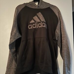 Adidas Men's Black and Gray Sweater
